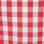 Polyester 14"x108" Table Runner Red/White - Gingham Plaid Design