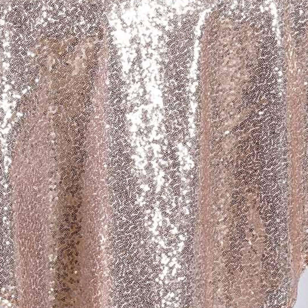 Sequin 72"x72" Table Overlay Square Tablecloth Rose Gold - Sparkly Table Cover