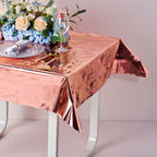 Metallic Foil Tablecloth Square Rose Gold - Stylish Disposable Party Cover 50"x50"