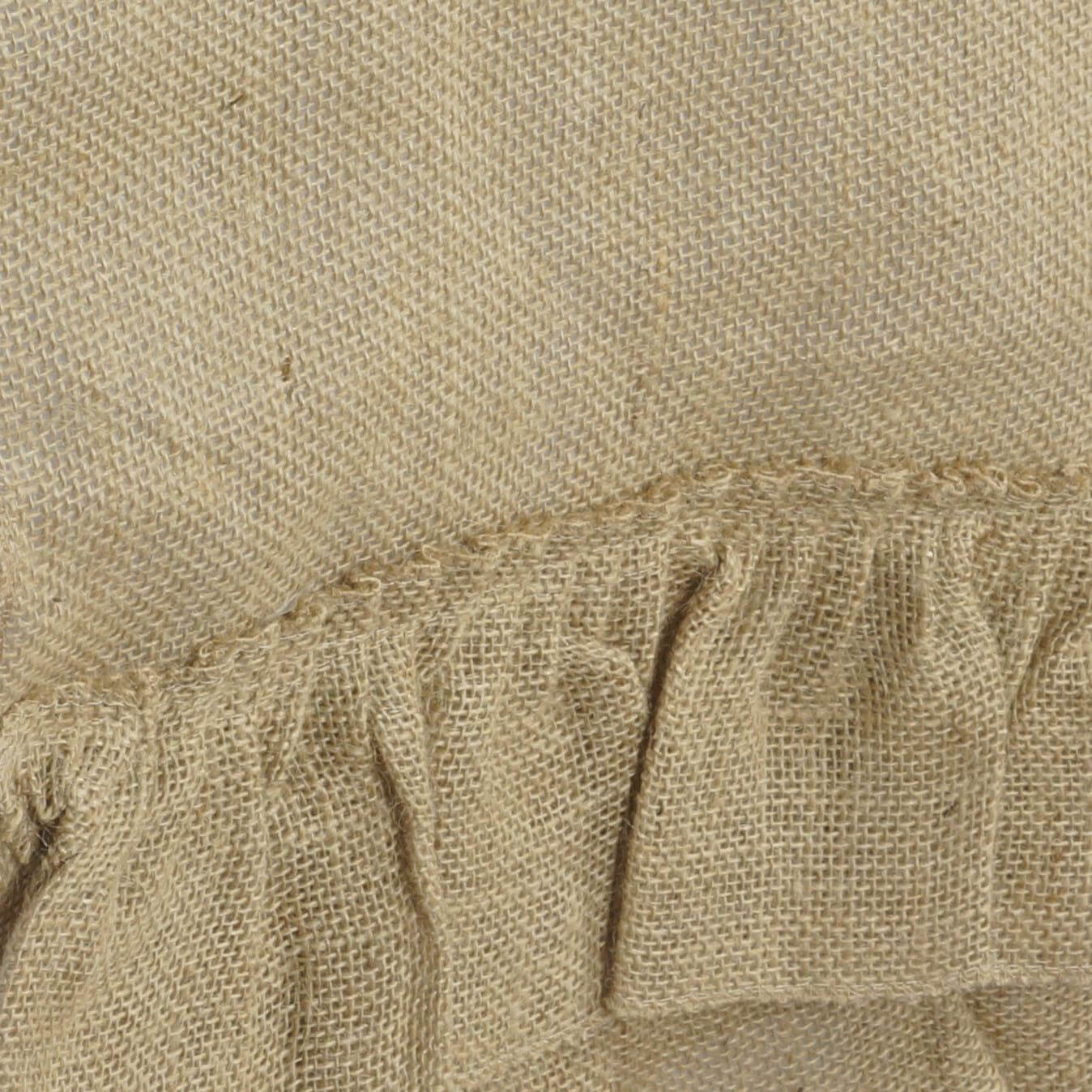 Burlap Jute 14"x108" Table Runner Natural with Ruffled Edges - Rustic Boho Chic Tabletop Decor