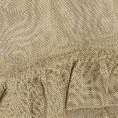 Burlap Jute 14"x108" Table Runner Natural with Ruffled Edges - Rustic Boho Chic Tabletop Decor