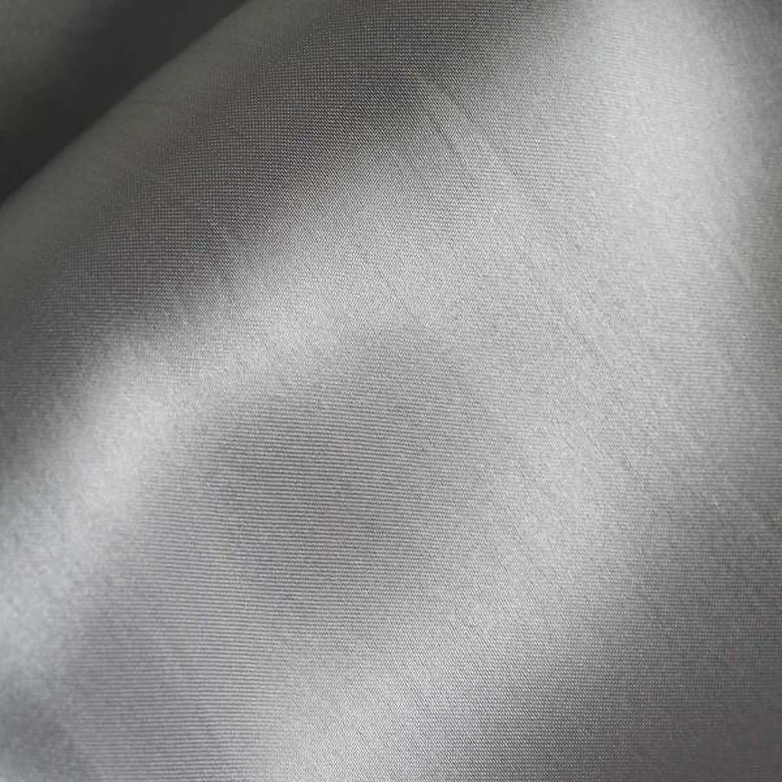 5 Pack Satin Chair Sashes Silver - Durable Chair Bows with Shiny Finish 6"x106"