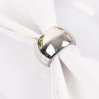 4 Pack Shiny Metallic Silver Acrylic Napkin Rings