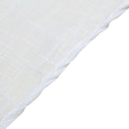 5 Pack Faux Linen 20"x20" Napkins White - Slubby Textured & Wrinkle Resistant Cloth Napkins for Rustic Boho Tablescapes