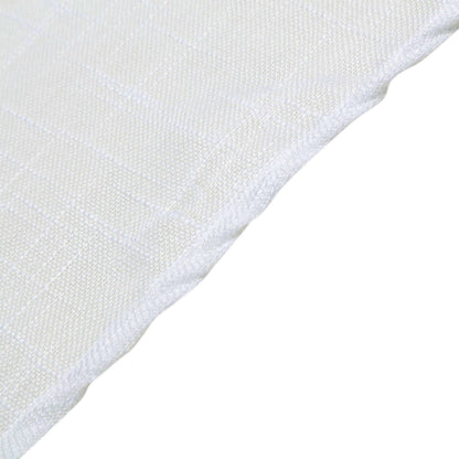 5 Pack Faux Linen 20"x20" Napkins White - Slubby Textured & Wrinkle Resistant Cloth Napkins for Rustic Boho Tablescapes