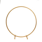 20" Gold Round Arch Wedding Centerpiece, Metal Hoop Wreath Tabletop Decor