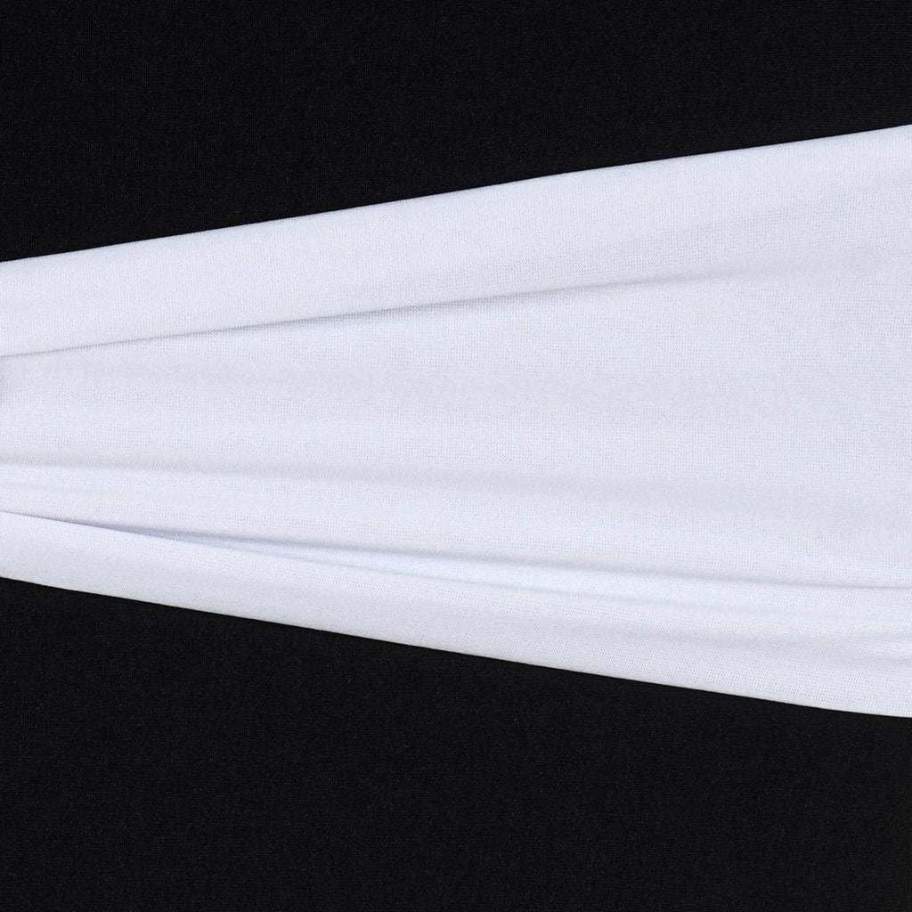 5 Pack Stretch Spandex Chair Sashes White - Fitted Finish Two Ply Heavy Duty Chair Bands 5"x12"