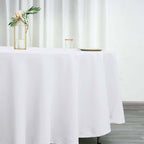 Polyester 108" Round Tablecloth White - Wrinkle-Resistant and Stylish Table Cover