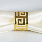 4 Pack Alluring Gold Plated Aluminum Napkin Rings