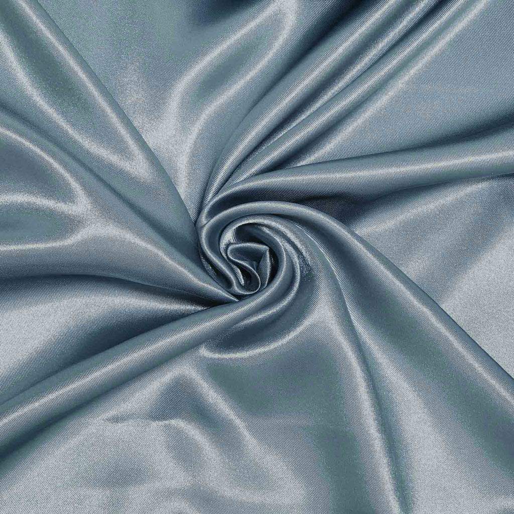 Satin 72"x72" Table Overlay Square Tablecloth Dusty Blue - Smooth Finish Table Cover