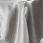 Satin Rectangular 60"x102" Tablecloth Silver - Smooth and Lustrous Table Cover