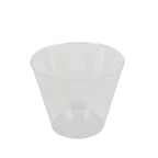 25-Pack Plastic Party Cups Clear Crystal - Stylish Short Disposable Glasses 9oz