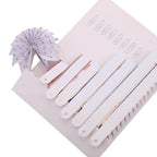 Set of 8 Gold Rose Gold Hanging Paper Fan Decorations, Pinwheel Wall Backdrop Party Kit - 4", 8", 12"