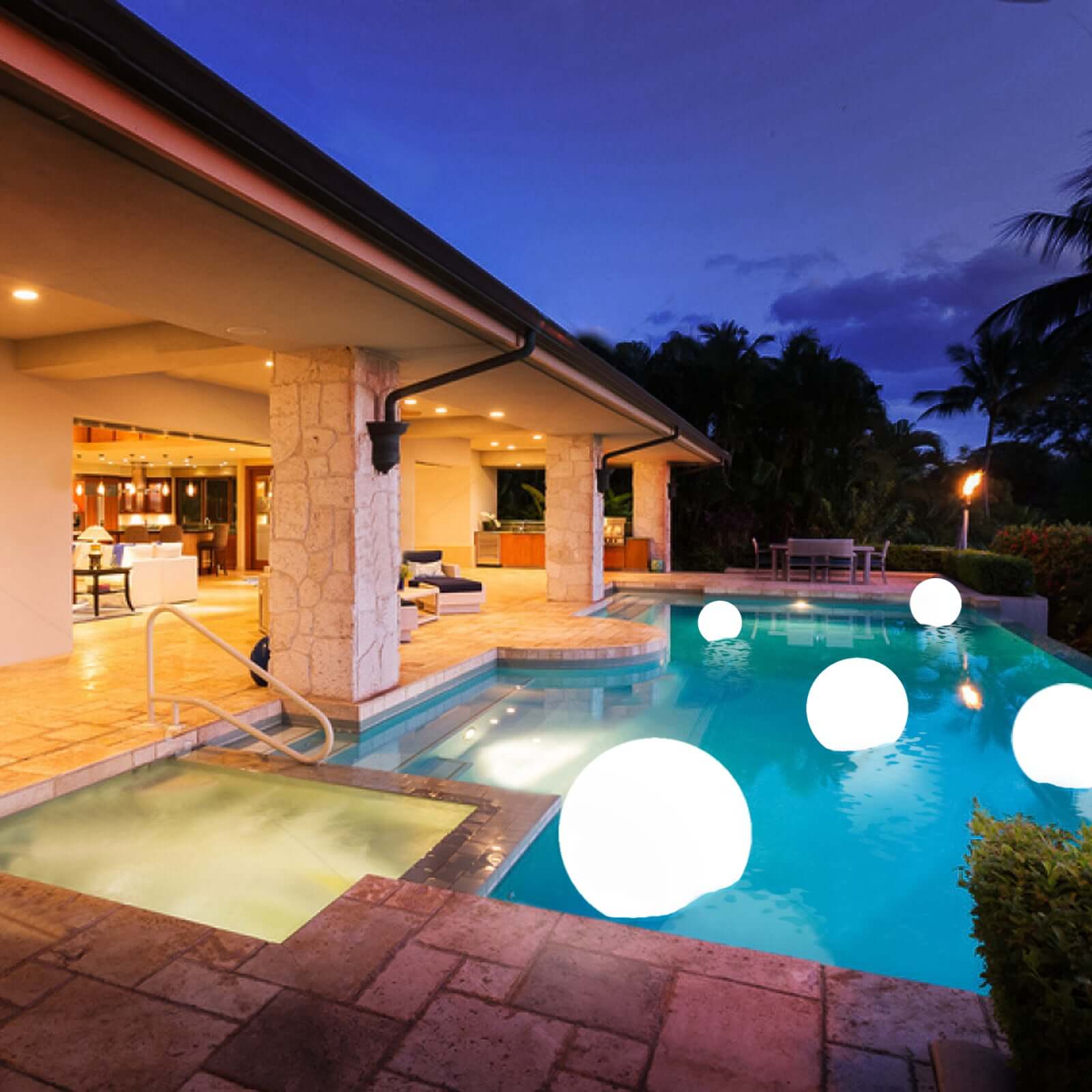 20â€ LED Color Changing Cordless Floating Pool Light Ball, Garden Light Globe with Remote - 16 RGB Colors With 4 Color Modes