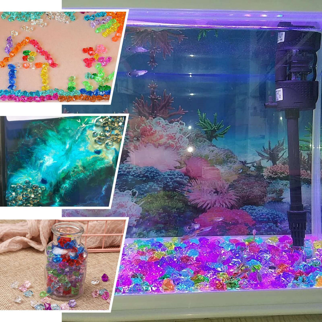 400 Pcs Acrylic Ice Bead Vase Fillers Mini Orange - Chic DIY Craft Crystals for Wedding Centerpieces & Table Styling