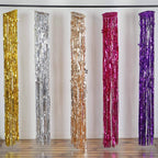 Metallic Fuchsia Foil Fringe Hanging Curtain Column