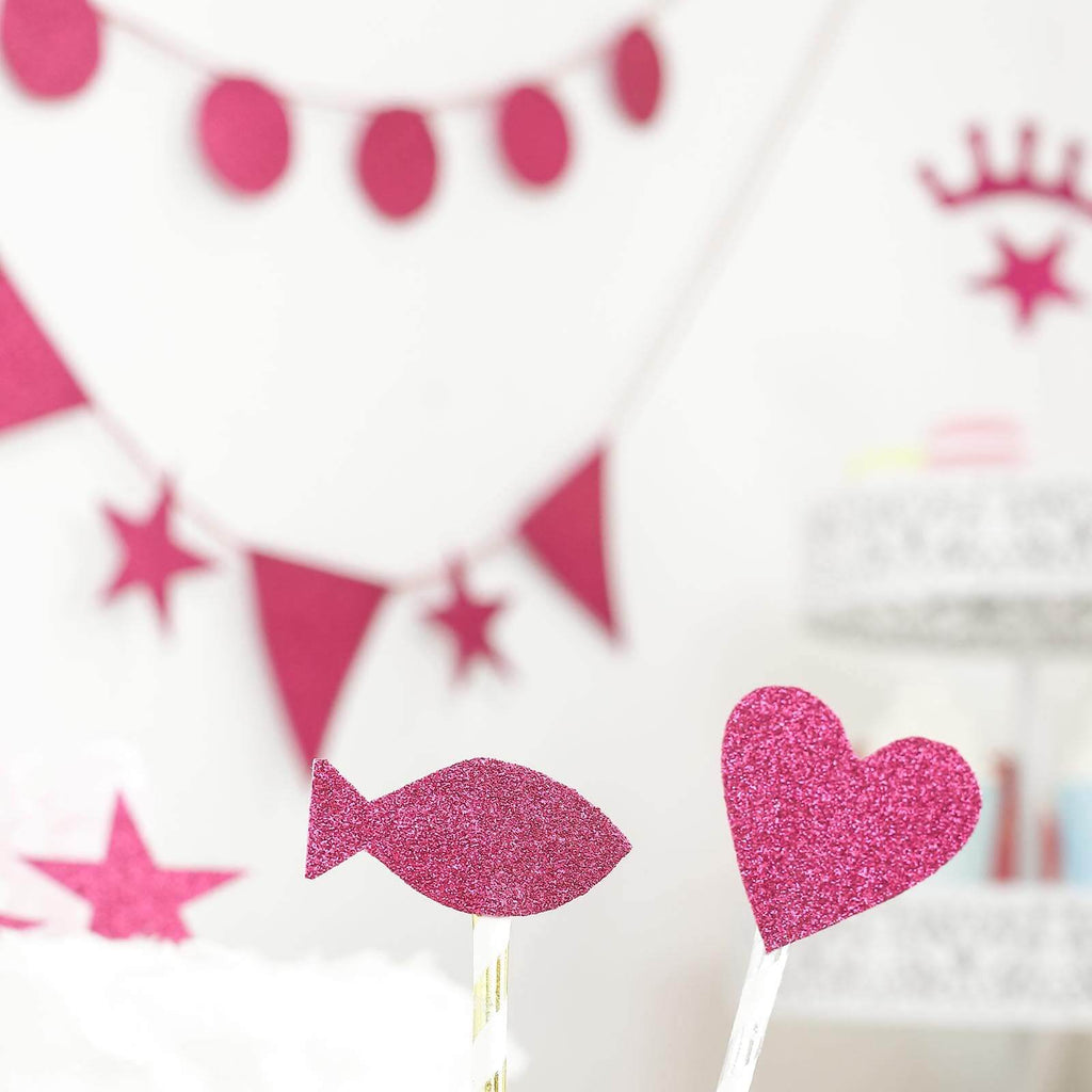 10 Pack 12"x10" Self-Adhesive Glitter DIY Craft Foam Sheets Hot Pink