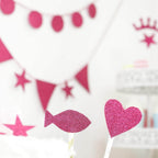 10 Pack 12"x10" Self-Adhesive Glitter DIY Craft Foam Sheets Hot Pink