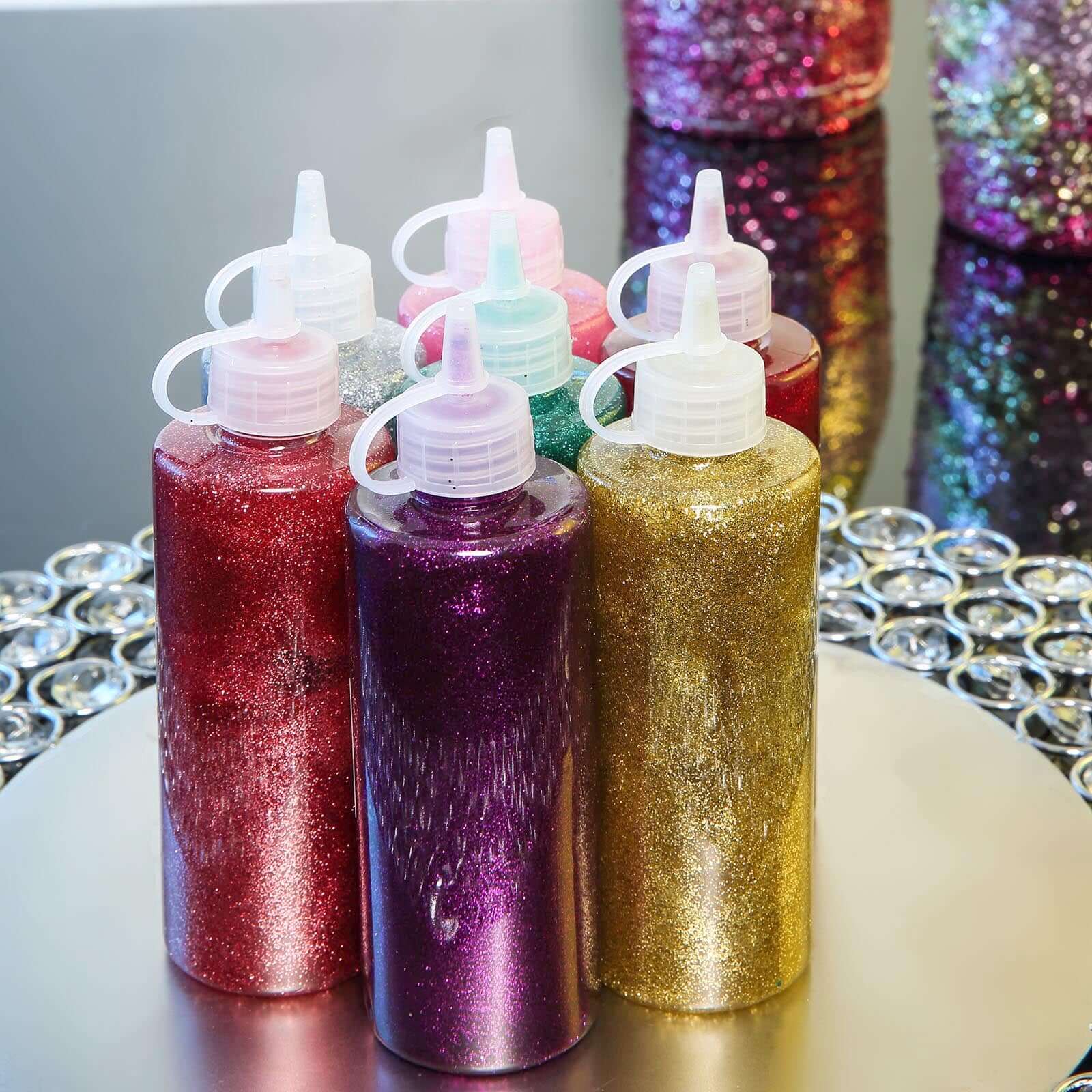 Metallic Glitter Glue Turquoise - Washable Nontoxic Art Glue for Fun DIY Projects Scrapbooking & Party Decor 4 oz Bottle