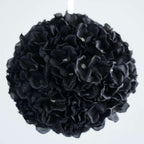 4 Pack 7" Black Artificial Silk Hydrangea Kissing Flower Balls