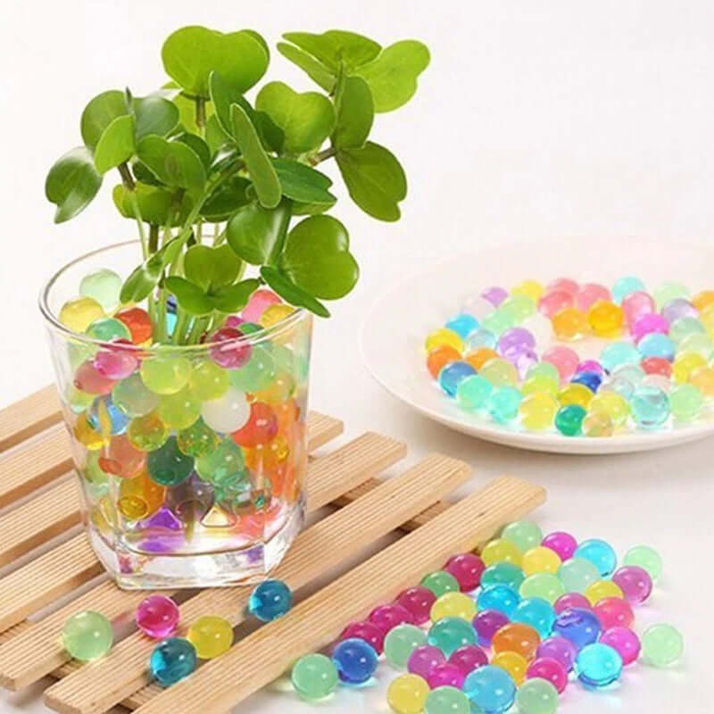 Water Gel Beads Vase Filler Clear - Large Nontoxic Jelly Balls for Floating Candles & Floral Displays 10g