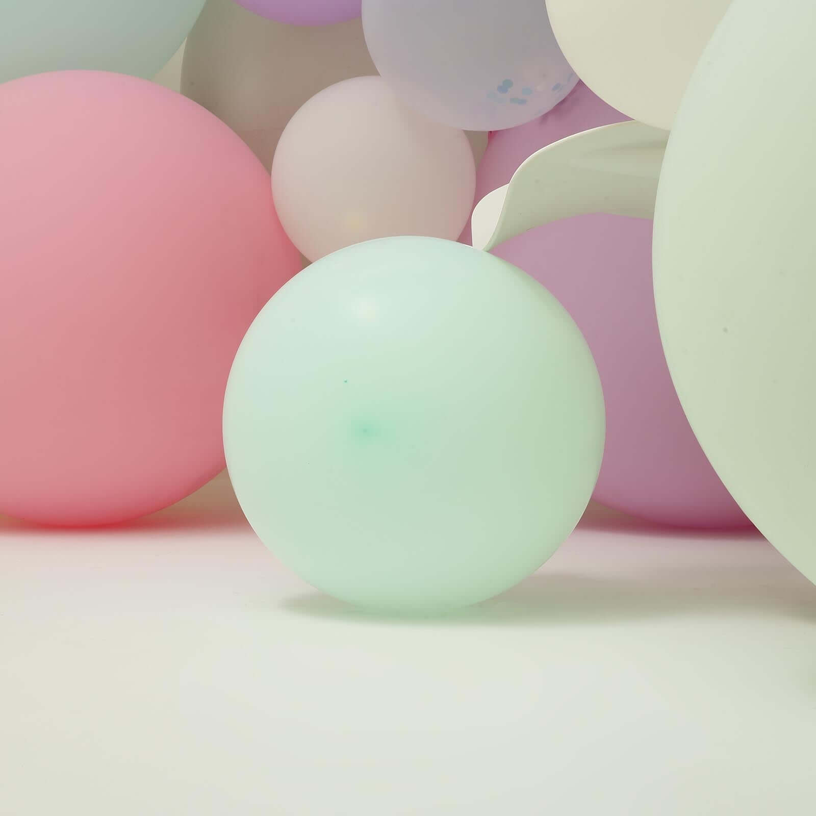 10 Pack 18" Matte Pastel Mint Helium or Air Latex Party Balloons