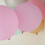 2 Pack 32" Large Matte Pastel Pink Helium Air Premium Latex Balloons