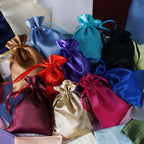 12 Pack 4"x6" Eggplant Satin Drawstring Wedding Party Favor Gift Bags