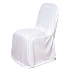 Scuba Stretch Chair Cover White for Banquet Chairs Slim Fit Design - Wrinkle Free and Durable Slipcover for Hotels, Parties & Ceremonies