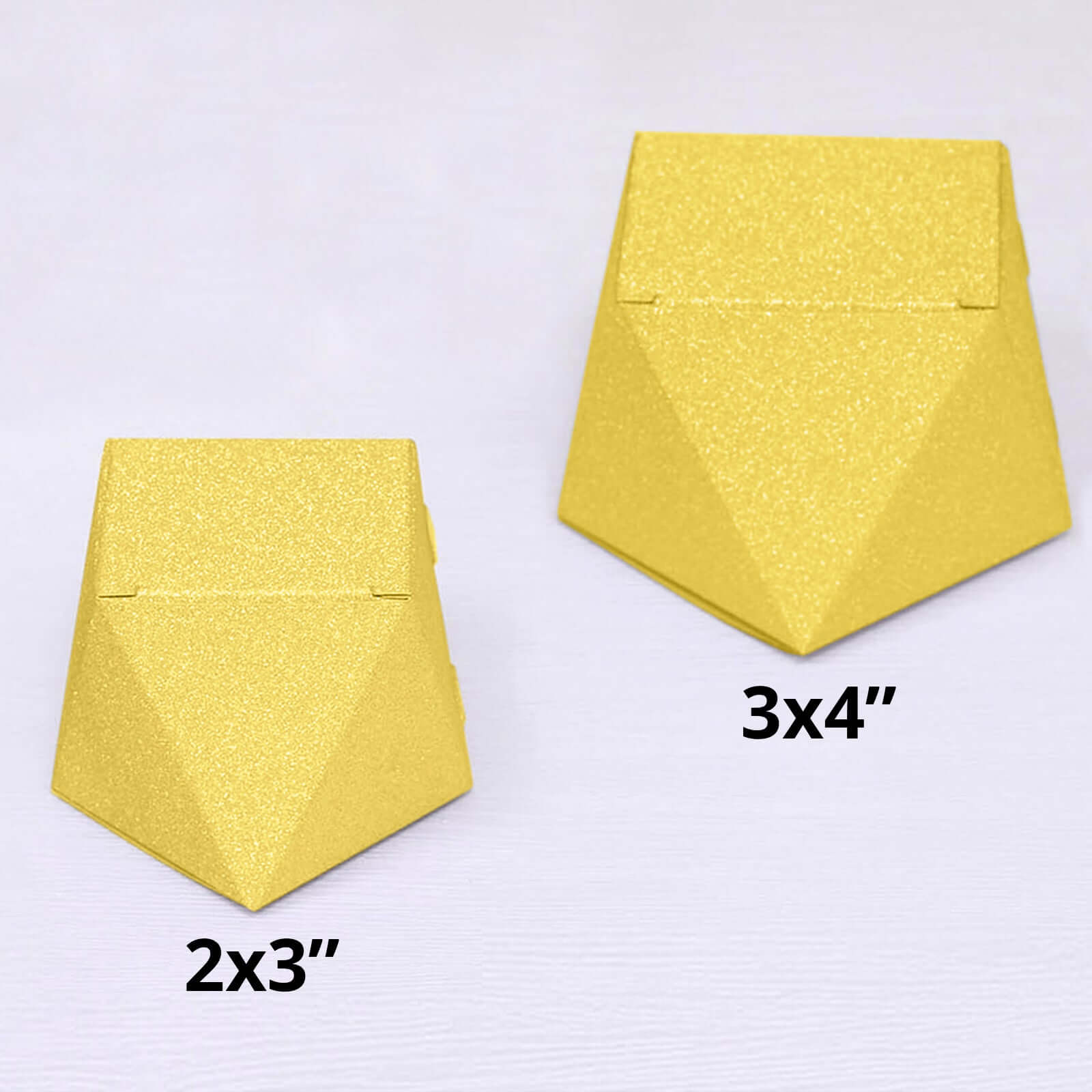 25 Pack 3"x4" DIY Gold Glittered Geometric Wedding Favor Gift Box