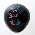 24" Gender Reveal Pink Confetti Filled Boy Or Girl Print Latex Balloon