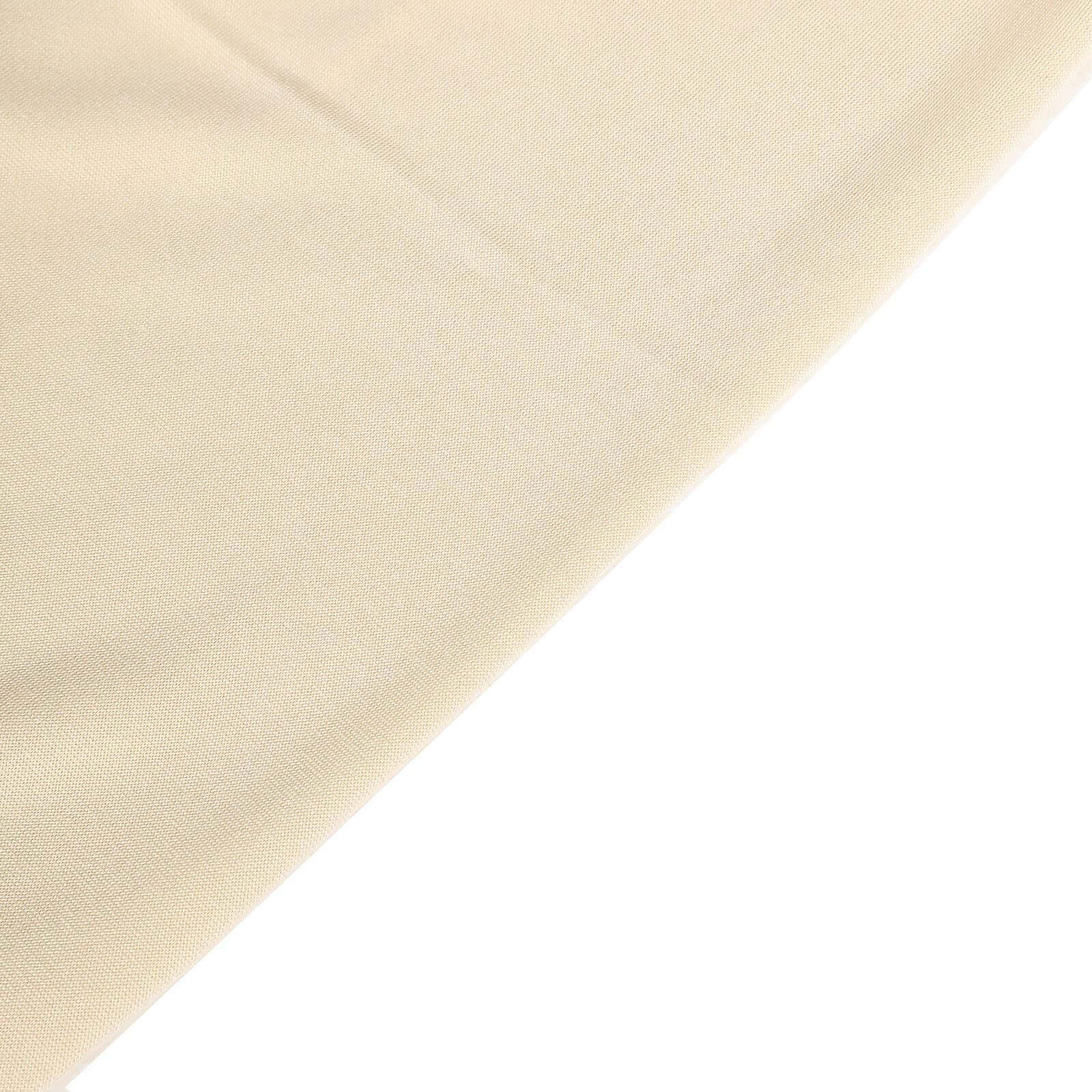 5 Pack Stretch Spandex Chair Sashes Beige - Fitted Finish Two Ply Heavy Duty Chair Bands 5"x12"