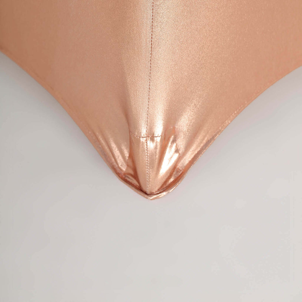 Metallic Spandex 30" Fitted Round Cocktail Table Cover Blush Highboy Tablecloth - Stretch Fit & Water-Resistant