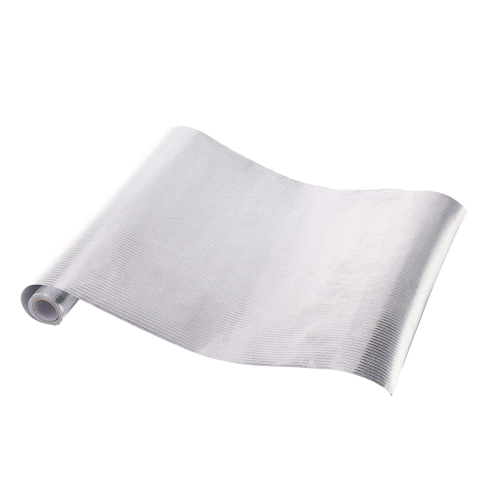 Glitter Paper 9ft Table Runner Roll Silver Disposable Ridge Pattern Table Decor