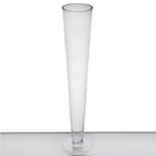 4-Pack Glass Trumpet Vases Clear - Durable Design for Chic Event Displays 28"