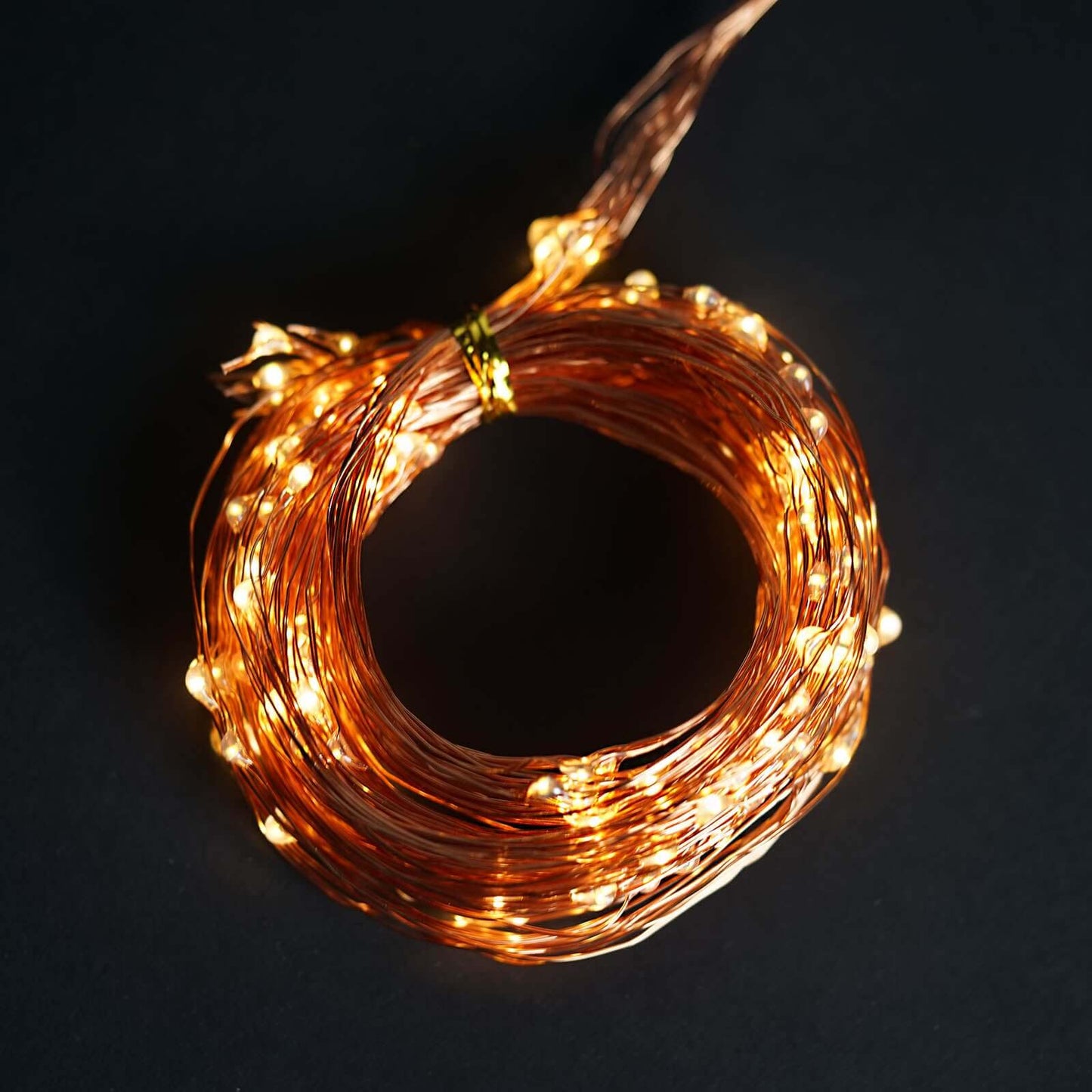 200 LED Fairy Waterfall String Lights Warm White Waterproof Copper Strands - Battery Operated DÃ©cor 8ft