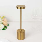 Cordless Table Lamp Modern Metal Gold Design LED Dimmable with Touch Control - Rechargeable Night Light 13" - Bell Racket Store
