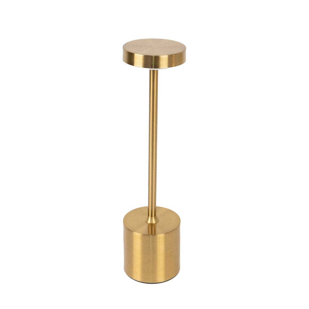 Cordless Table Lamp Modern Metal Gold Design LED Dimmable with Touch Control - Rechargeable Night Light 13" - Bell Racket Store