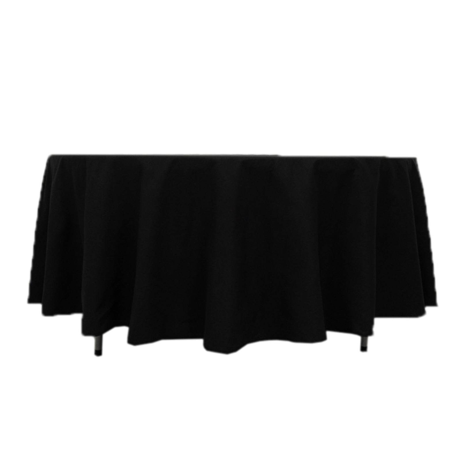 Cotton Blend 108" Round Tablecloth Black - Wrinkle - Resistant Design - Bell Racket Store