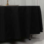 Cotton Blend 108" Round Tablecloth Black - Wrinkle - Resistant Design - Bell Racket Store