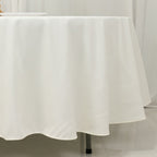 Cotton Blend 108" Round Tablecloth Ivory - Wrinkle - Resistant Design - Bell Racket Store