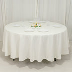 Cotton Blend 108" Round Tablecloth Ivory - Wrinkle - Resistant Design - Bell Racket Store