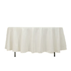 Cotton Blend 108" Round Tablecloth Ivory - Wrinkle - Resistant Design - Bell Racket Store
