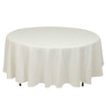 Cotton Blend 108" Round Tablecloth Ivory - Wrinkle - Resistant Design - Bell Racket Store