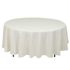 Cotton Blend 108" Round Tablecloth Ivory - Wrinkle - Resistant Design - Bell Racket Store