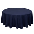 Cotton Blend 108" Round Tablecloth Navy Blue - Wrinkle - Resistant Design - Bell Racket Store