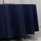 Cotton Blend 108" Round Tablecloth Navy Blue - Wrinkle - Resistant Design - Bell Racket Store