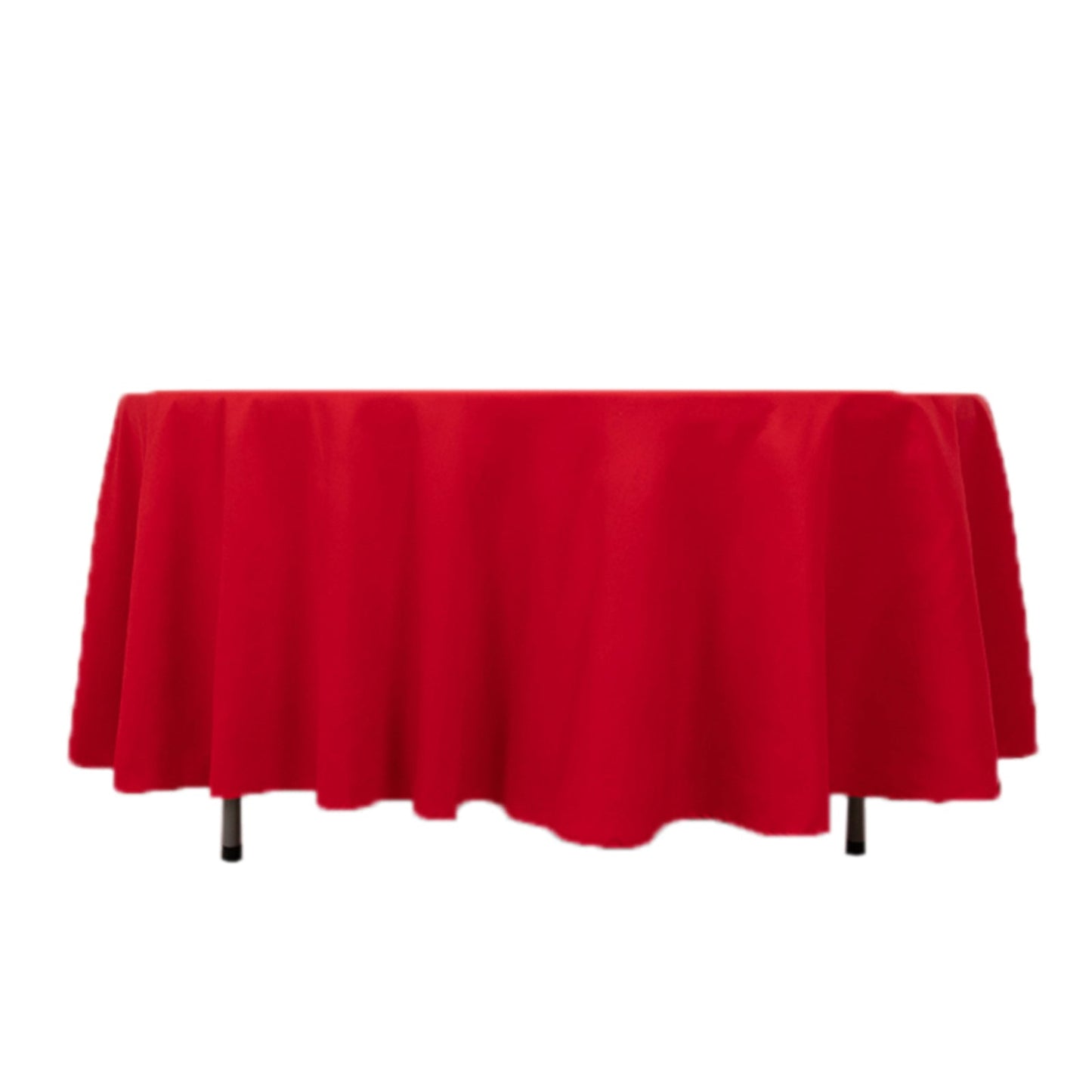 Cotton Blend 108" Round Tablecloth Red - Wrinkle - Resistant Design - Bell Racket Store