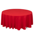 Cotton Blend 108" Round Tablecloth Red - Wrinkle - Resistant Design - Bell Racket Store