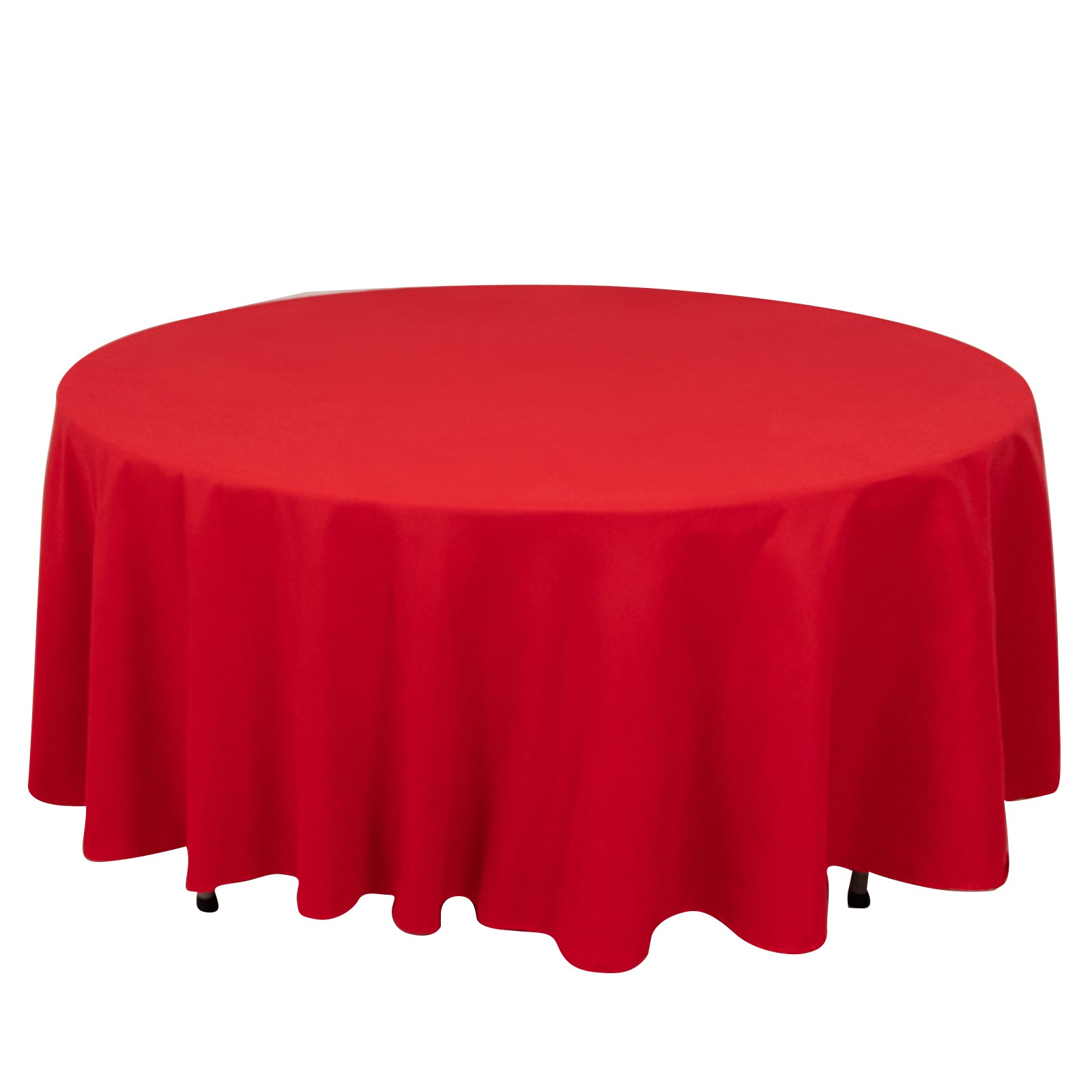 Cotton Blend 108" Round Tablecloth Red - Wrinkle - Resistant Design - Bell Racket Store